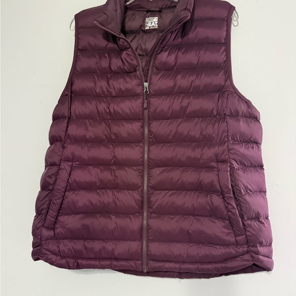 32 Degrees Plum Quilted Vest